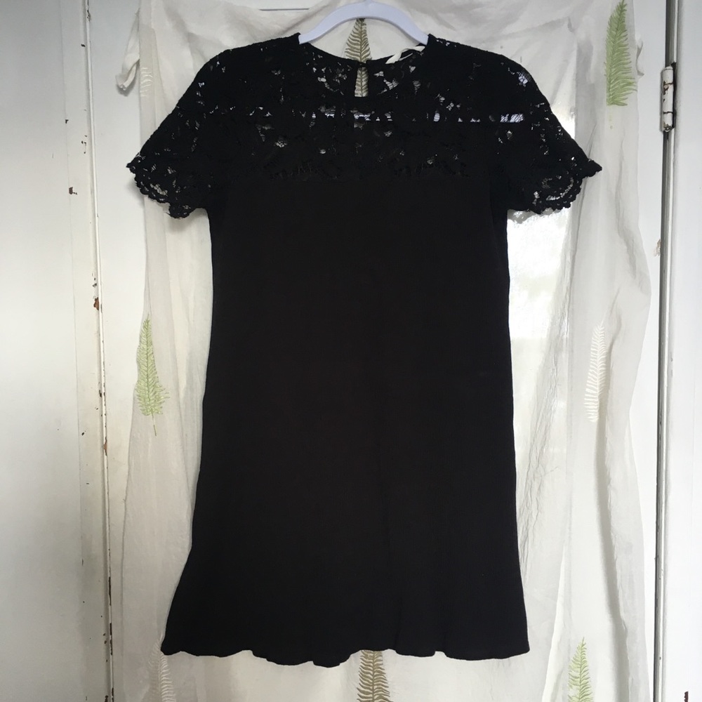 H&M Lace and Rayon Black mini Dress. Free add-on with purchase.